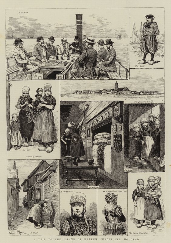 Een reis naar het eiland Marken, Zuiderzee, Nederland door Adrien Emmanuel Marie