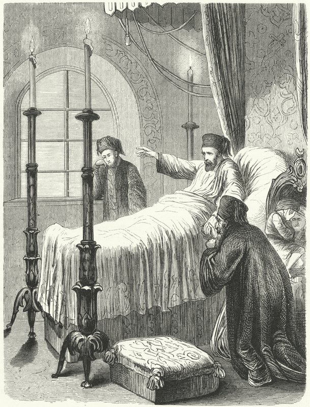Dood van de Ottomaanse sultan Mahmud II door Albert (after) Kretschmer