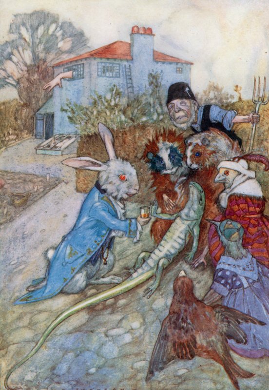 Illustratie voor Alice in Wonderland door Albert Edward Jackson
