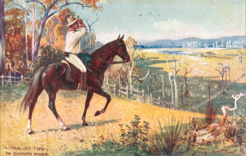 Australische types: Boundary Rider door Albert Henry Fullwood
