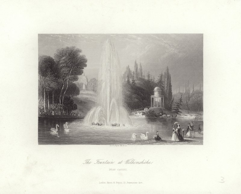 De Fontein bij Wilhelmshöhe door Albert Henry Payne