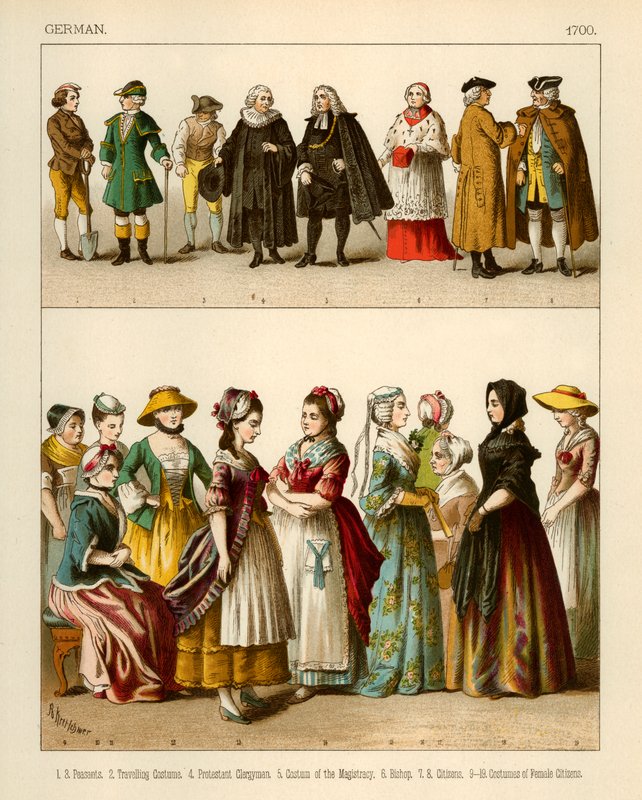 Duitse kostuums 1700 door Albert Kretschmer