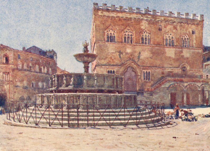 Piazza S Lorenzo, Perugia door Alberto Pisa