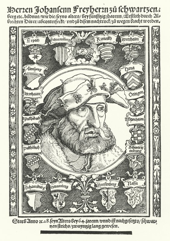 Johann van Schwarzenberg, Duitse moralist, dichter en hervormer door Albrecht (after) Durer or Duerer