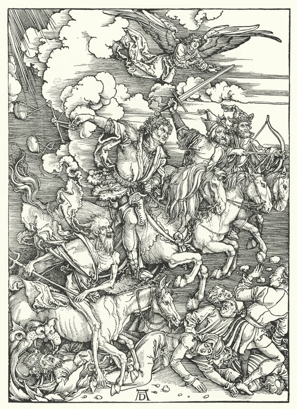 De Vier Ruiters van de Apocalyps door Albrecht (after) Durer or Duerer