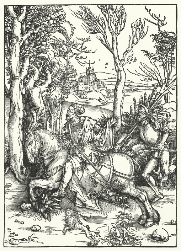 De Ridder en de Landsknecht door Albrecht Dürer