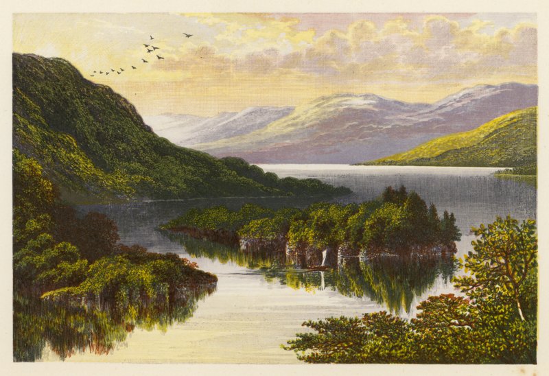 Schotse Loch Scenery: Loch Katrine door Alexander Francis (after) Lydon