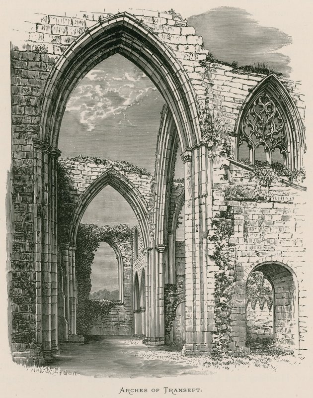 Bolton Priory, Bogen van het Transept door Alexander Francis Lydon
