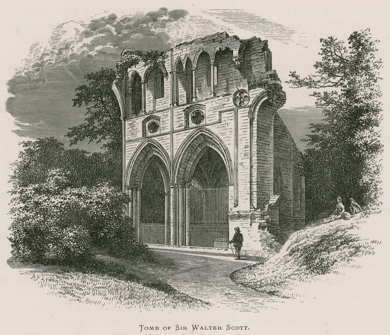 Dryburgh Abbey, graf van Sir Walter Scott door Alexander Francis Lydon