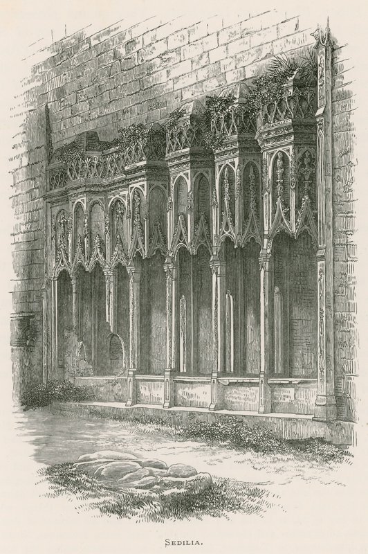 Furness Abbey, Sedilia door Alexander Francis Lydon