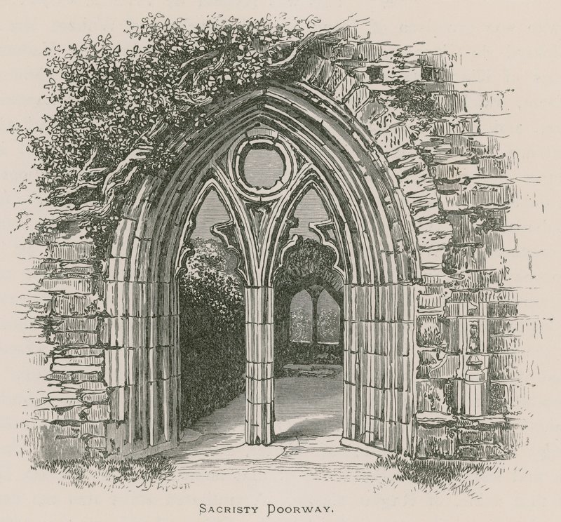Tintern Abbey, Sacristie Deur door Alexander Francis Lydon