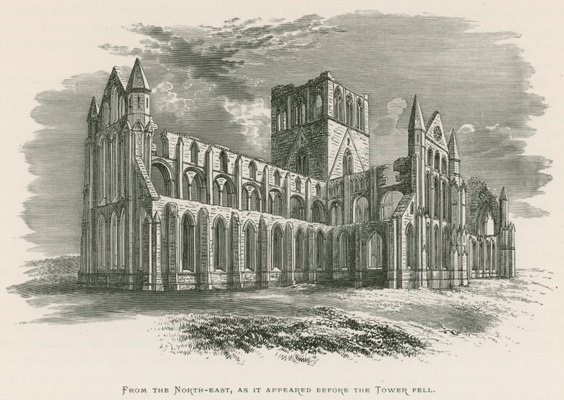 Whitby Abbey, vanuit het noordoosten, zoals het verscheen voordat de toren viel door Alexander Francis Lydon