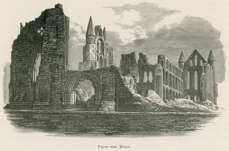 Whitby Abbey, vanuit het Westen door Alexander Francis Lydon