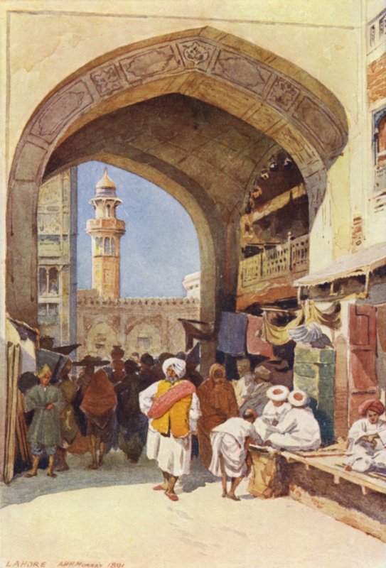 Een Poort in de Bazaar, Lahore door Alexander Henry Hallam Murray