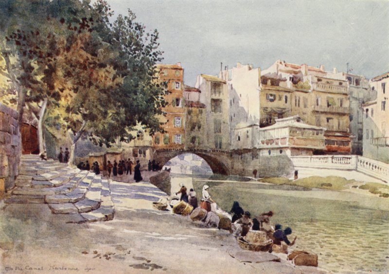Narbonne, "Le Canal Des Deux Mers" door Alexander Henry Hallam Murray