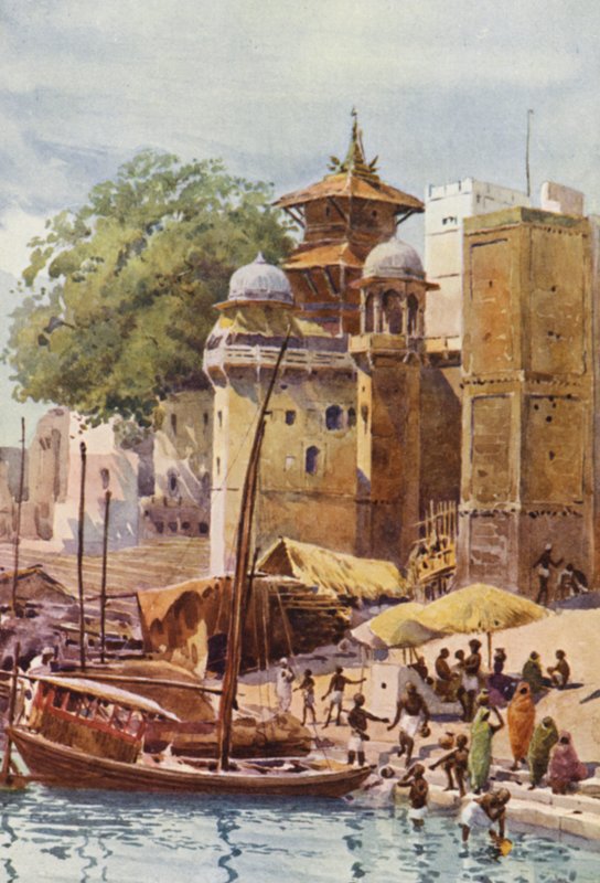 De badghats, Benares door Alexander Henry Hallam Murray