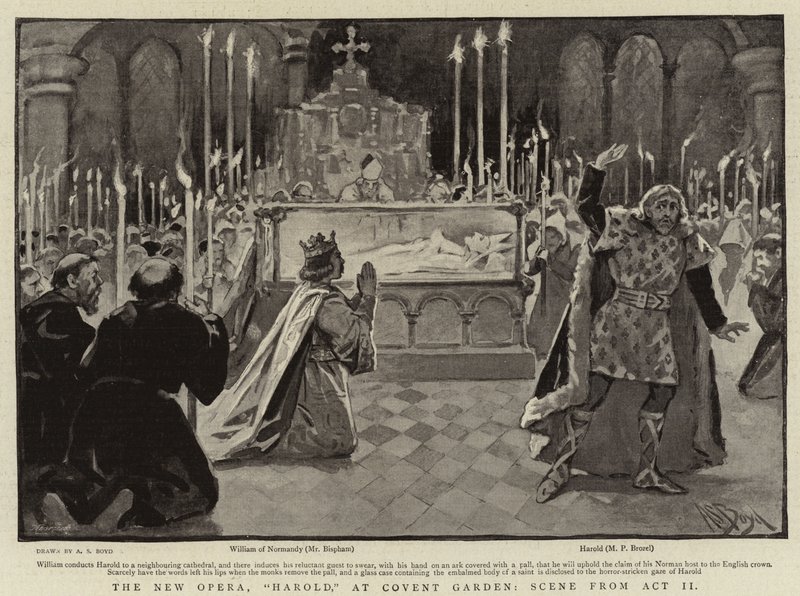 De Nieuwe Opera, Harold, in Convent Garden, Scène uit Act II door Alexander Stuart Boyd