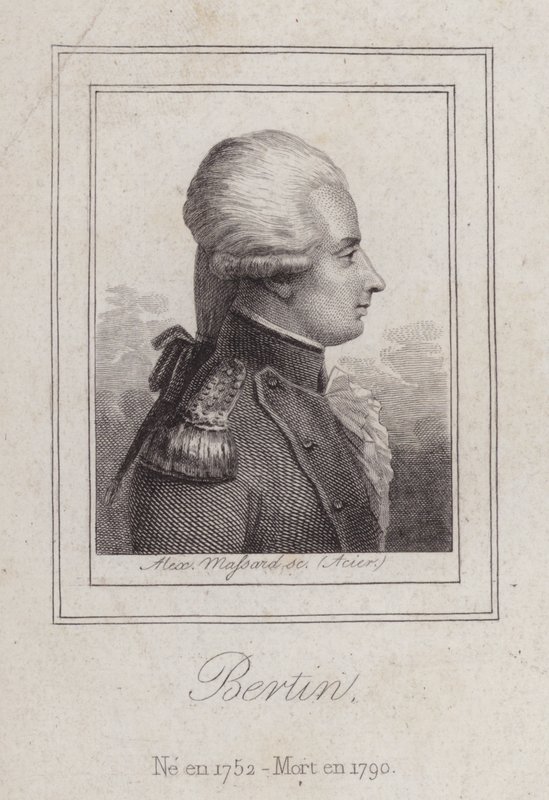 Antoine de Bertin, Franse dichter (gravure) door Alexandre Massard
