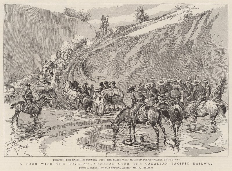 Een rondreis met de gouverneur-generaal over de Canadian Pacific Railway door Alfred Chantrey Corbould