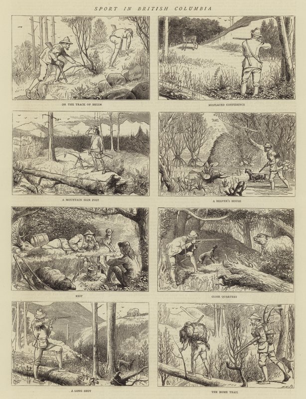 Sport in Brits-Columbia door Alfred Chantrey Corbould