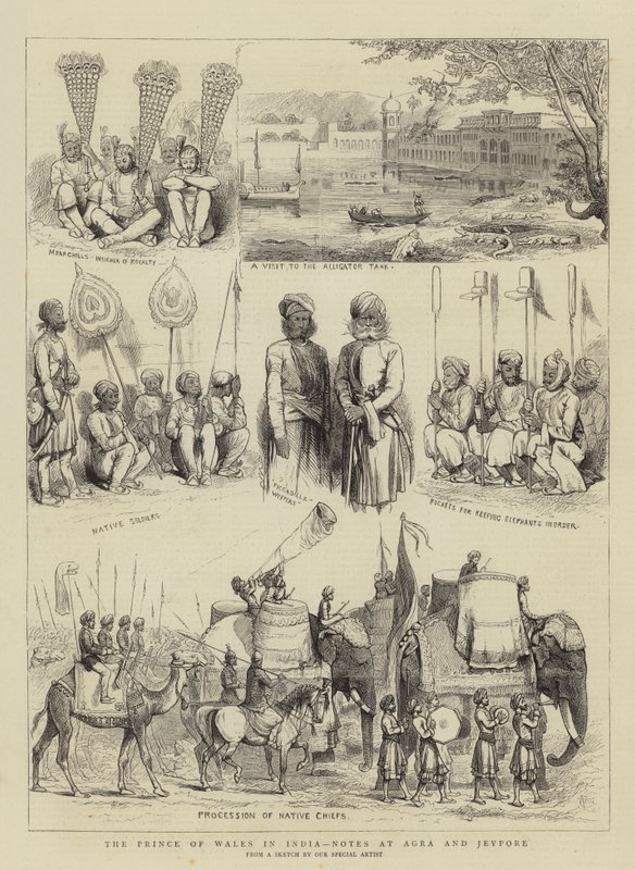 De Prins van Wales in India, notities in Agra en Jeypore door Alfred Chantrey Corbould