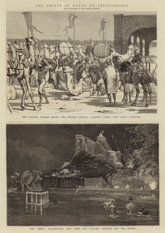 De Prins van Wales in Trichinopoly door Alfred Chantrey Corbould
