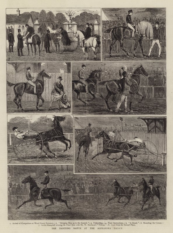 De drafwedstrijd in het Alexandra Palace door Alfred Chantrey Corbould