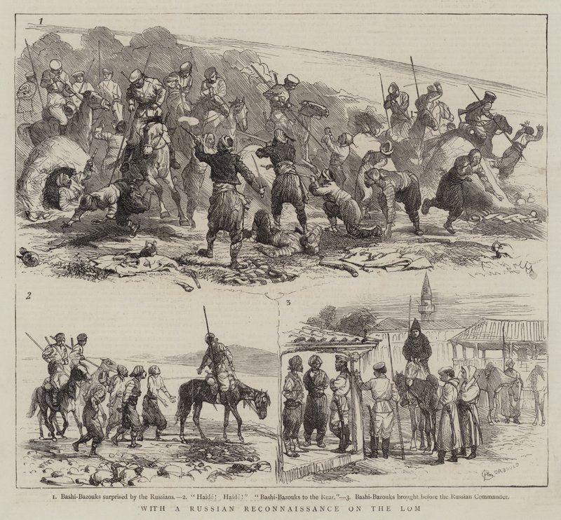 Met de Russische verkenning op de Lom door Alfred Chantrey Corbould