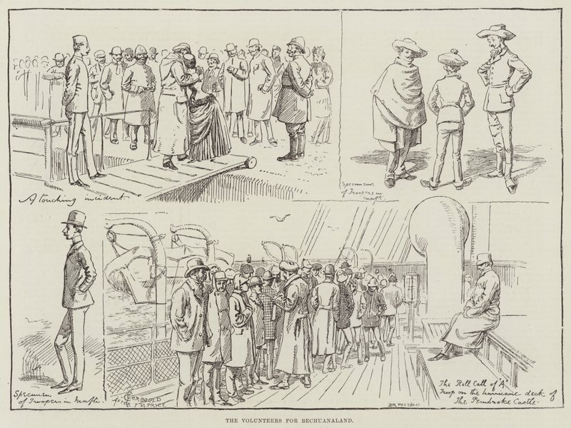 De Vrijwilligers voor Bechuanaland door Alfred Courbould
