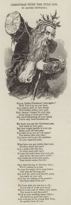 Kerstmis met het Yule-log door Alfred Crowquill