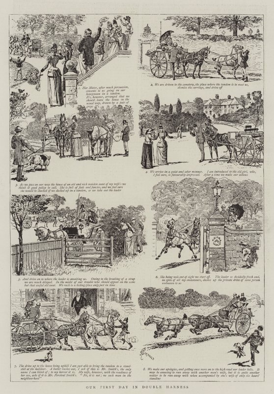 Onze eerste dag in dubbel harnas door Alfred Chantrey Corbould