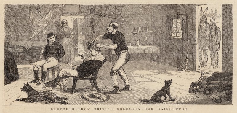 Schetsen uit Brits-Columbia, onze Kapper door Alfred Chantrey Corbould