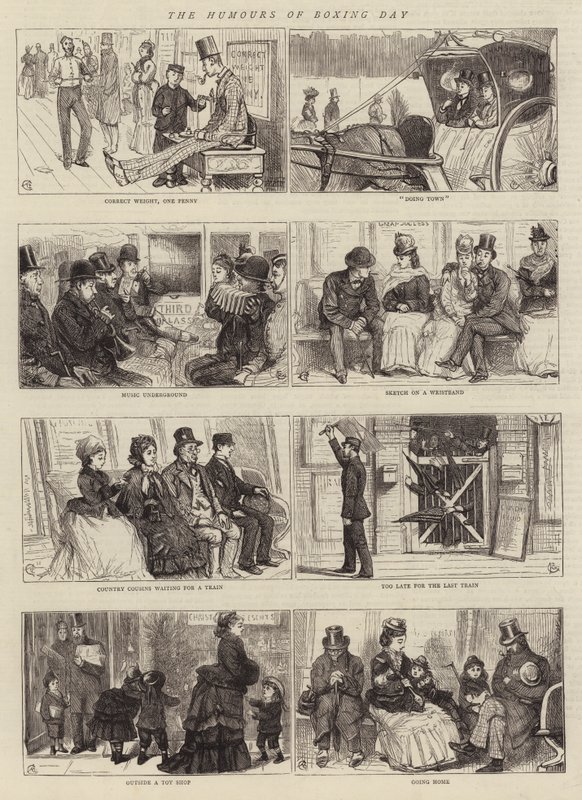 De humor van tweede kerstdag door Alfred Chantrey Corbould