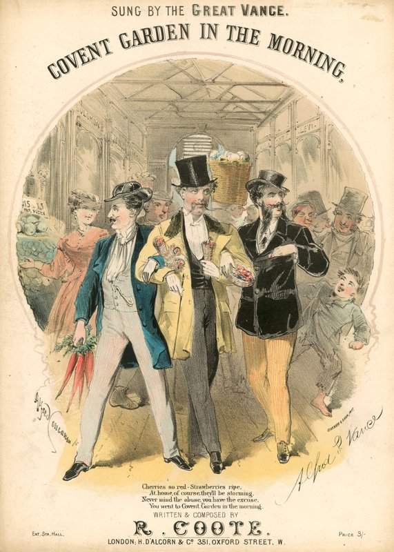 Muzikale partituur: Covent Garden in de ochtend door Alfred Concanen