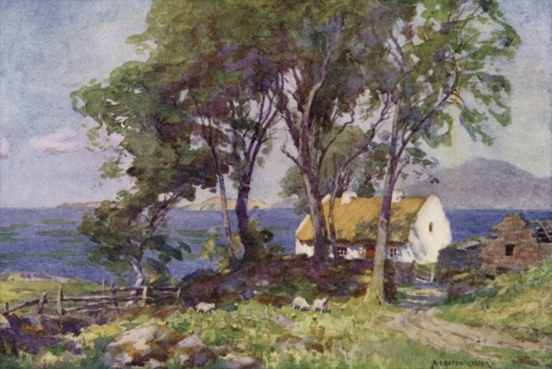 Huisje aan Zee, Renvyle door Alfred Heaton Cooper