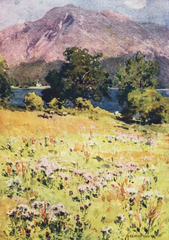 Lake District: Bassenthwaite Lake en Skiddaw door Alfred Heaton Cooper