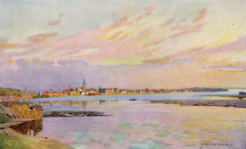 Lulea, Lapland, de exporthaven voor ijzererts door Alfred Heaton Cooper
