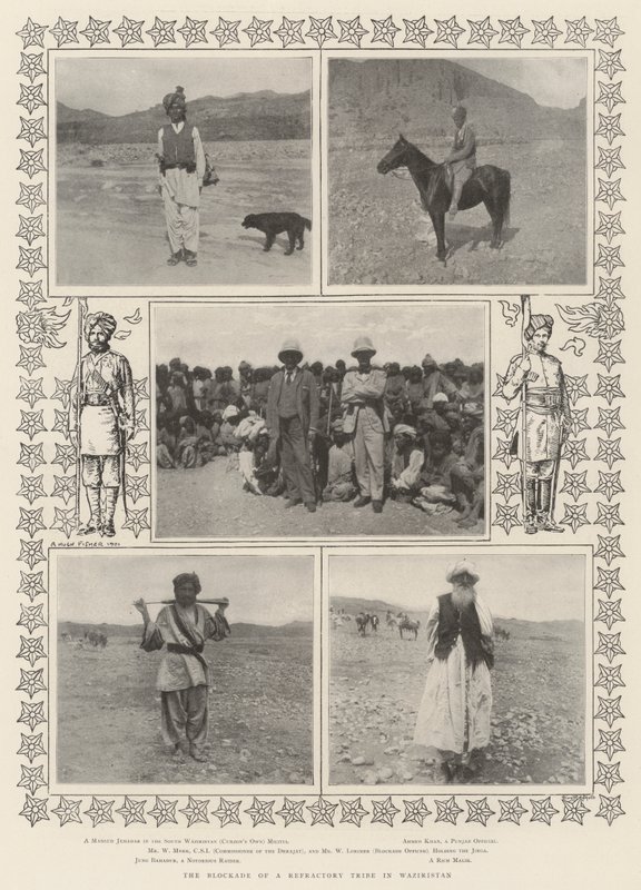 De blokkade van een weerspannige stam in Waziristan door Alfred Hugh Fisher