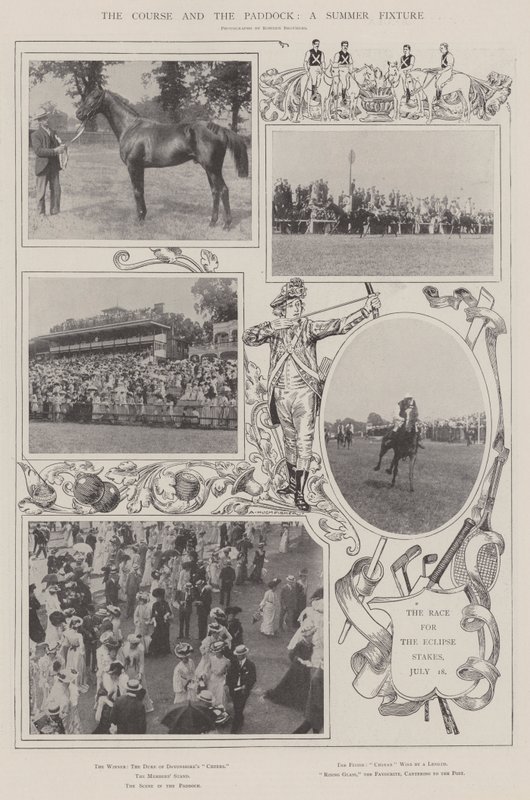 De baan en de paddock, een zomerwedstrijd door Alfred Hugh Fisher