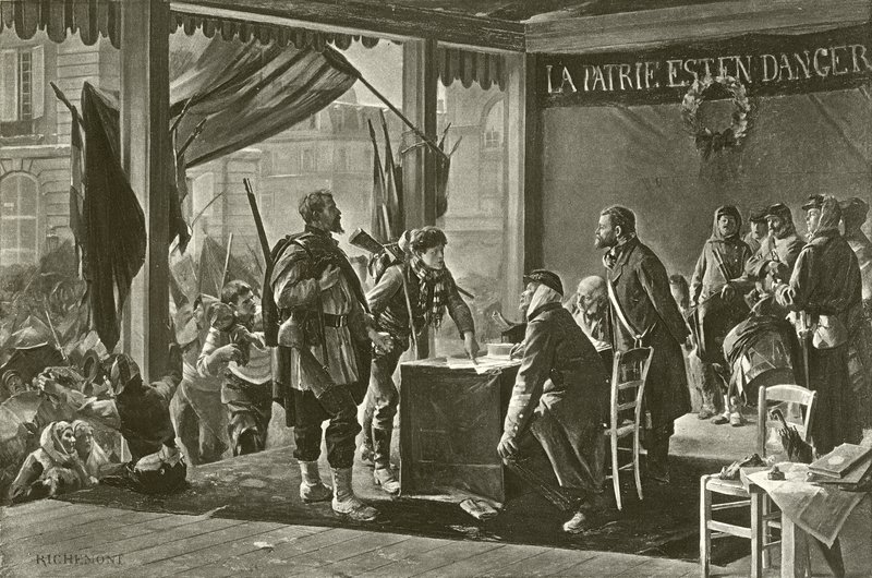 De inschrijving van vrijwilligers, 1870 door Alfred Paul Marie Richemont
