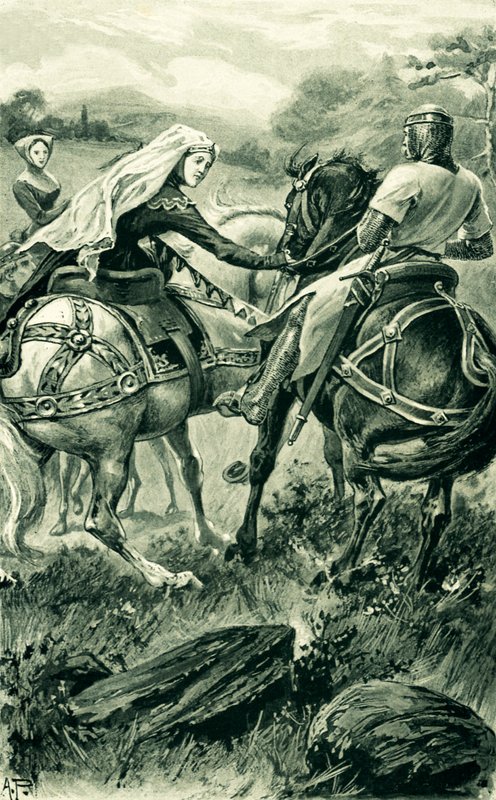 De Gravin van Carrick en Robert De Bruce door Alfred Pearse