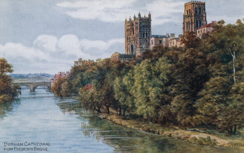 Durham Kathedraal, vanaf Prebends Brug door Alfred Robert Quinton
