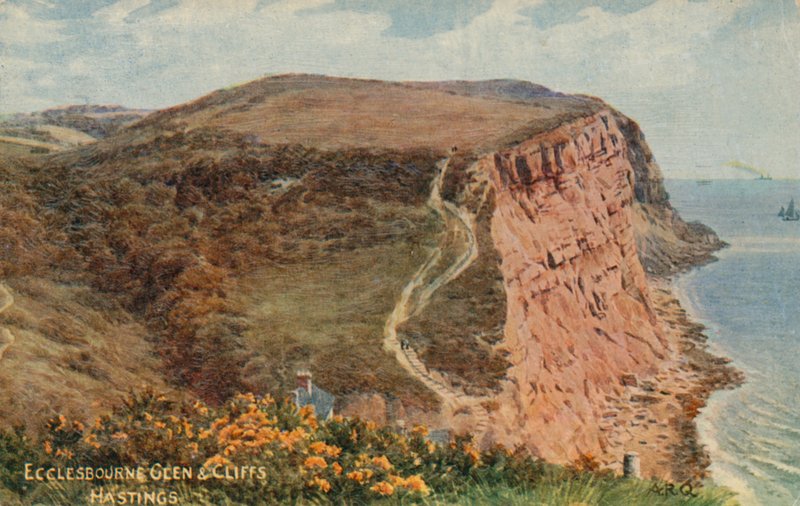 Ecclesbourne Glen en Kliffen, Hastings door Alfred Robert Quinton