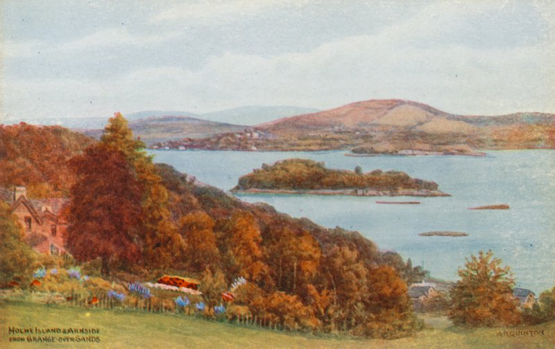 Holme Eiland en Arnside, vanaf Grange-over-Sands door Alfred Robert Quinton