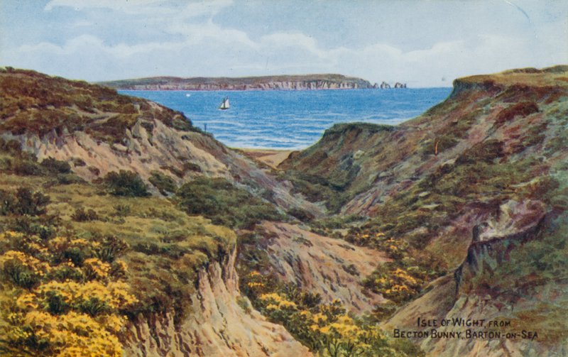 Isle of Wight, vanaf Becton Bunny, Barton-on-Sea door Alfred Robert Quinton