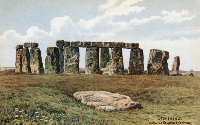 Stonehenge, met Slaughter Stone door Alfred Robert Quinton