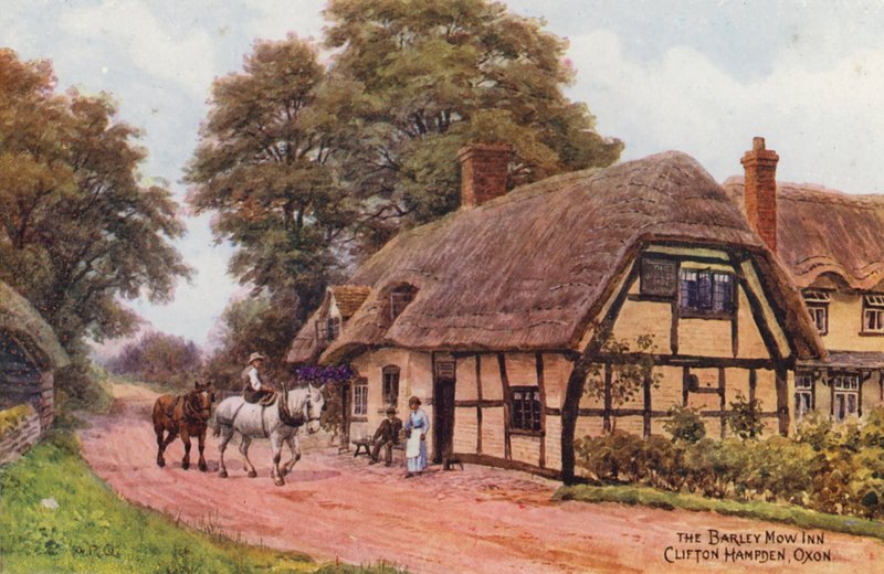 The Barley Mow Inn, Clifton Hampden door Alfred Robert Quinton