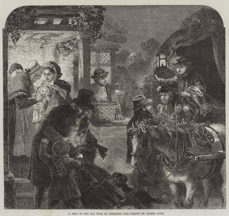 Een Bezoek aan de Ouderen op Kerstavond door Alfred William Hunt