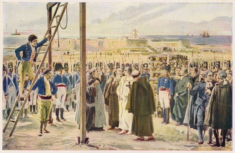 Executie van Gomes Freire Andrade, Portugal door Alfredo Roque Gameiro
