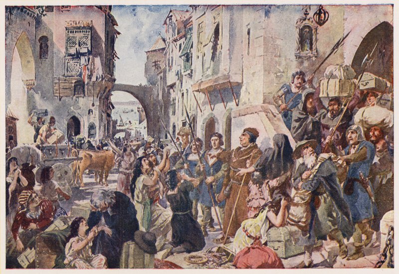 Verdrijving van de Joden uit Portugal door Alfredo Roque Gameiro
